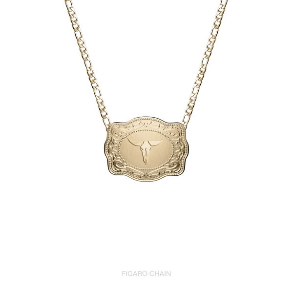 Longhorn Mini Belt Buckle Necklace