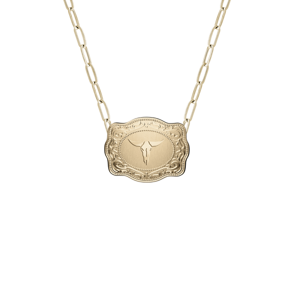 Longhorn Mini Belt Buckle Necklace