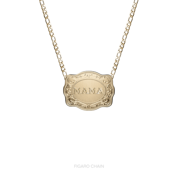 Mama Mini Belt Buckle Necklace