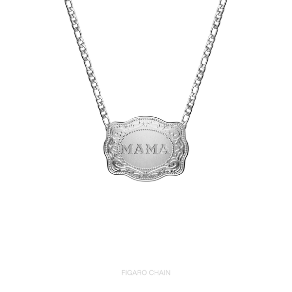 Mama Mini Belt Buckle Necklace