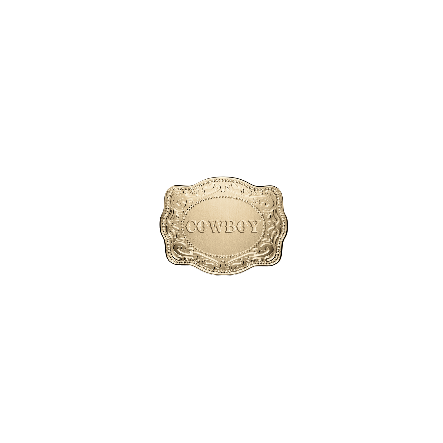 Mini Belt Buckle Ring (Cowboy) - Gold