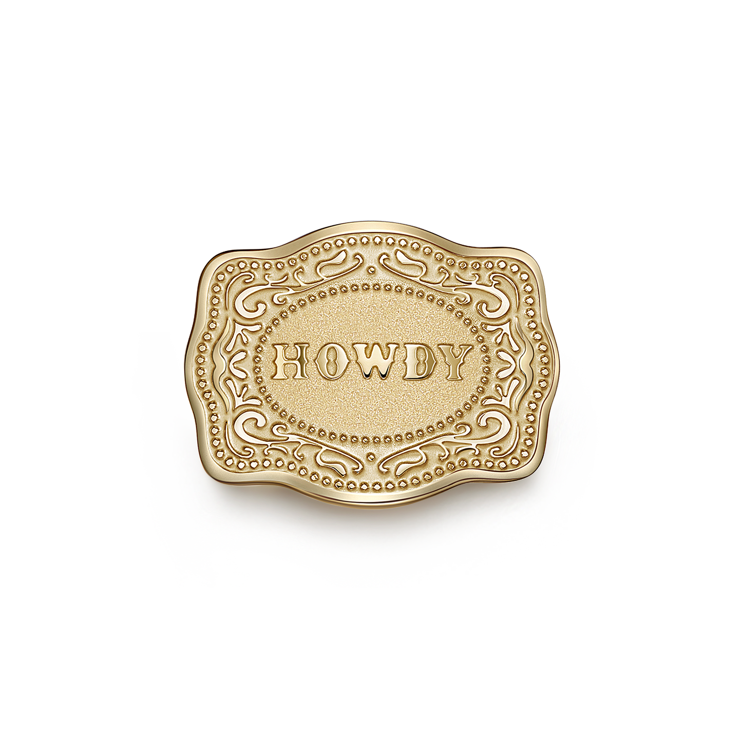 Mini Belt Buckle Ring (Howdy) - Gold