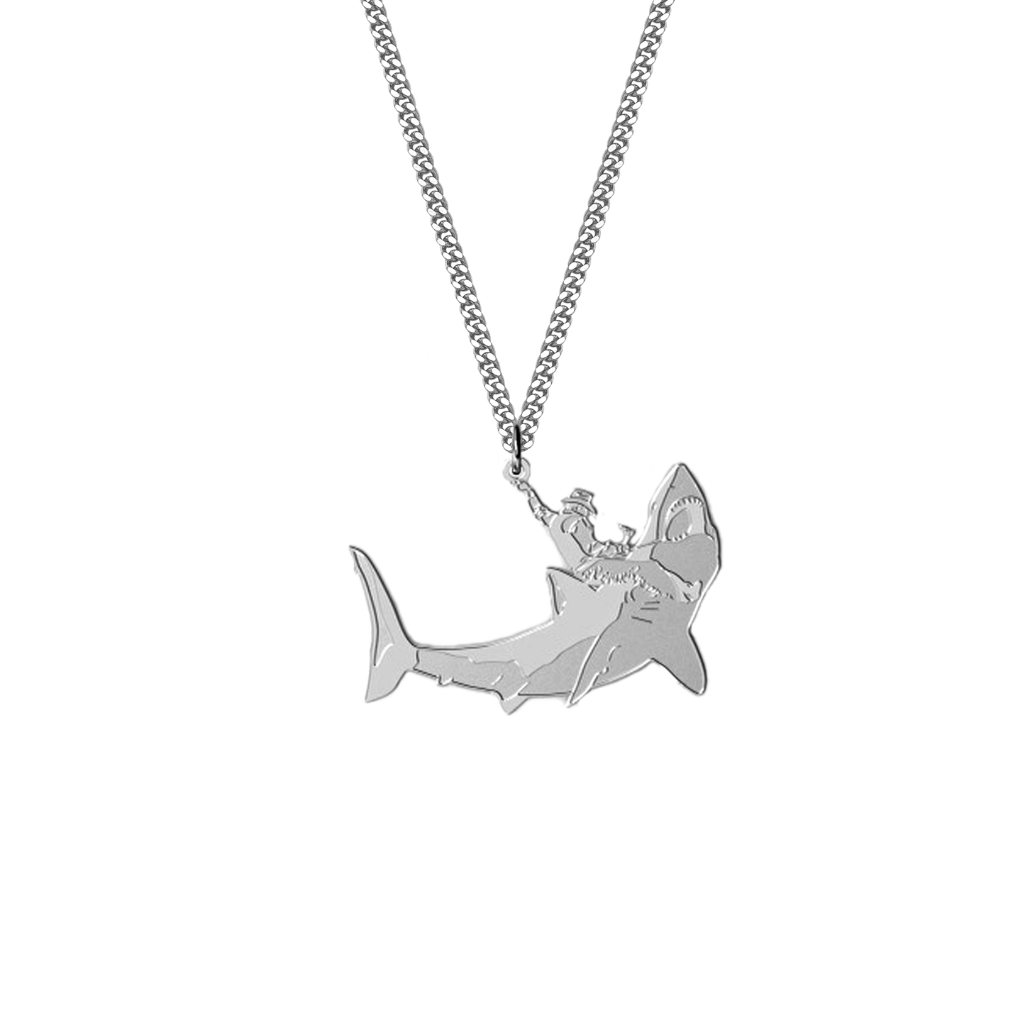 Shark Wrangler Necklace - Silver