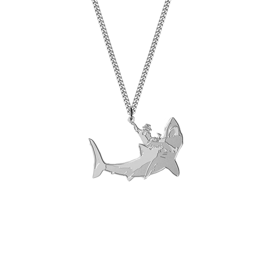 Shark Wrangler Necklace - Silver