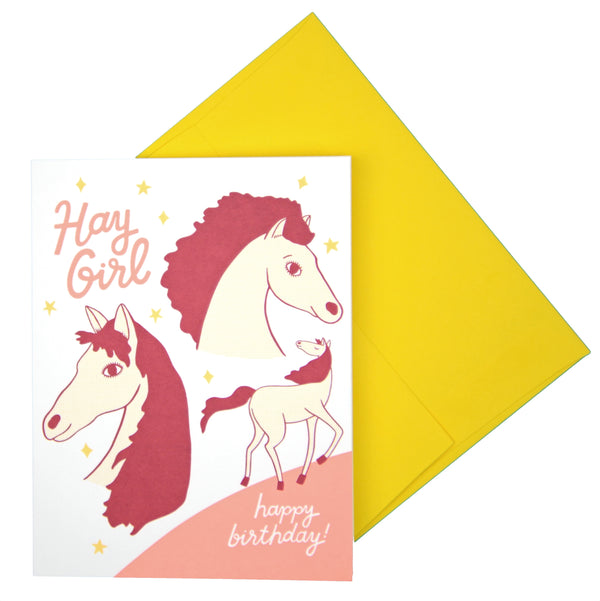 Hay Girl Birthday Card